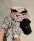 Balenciaga Gathered Studded Shoulder Bag — hero