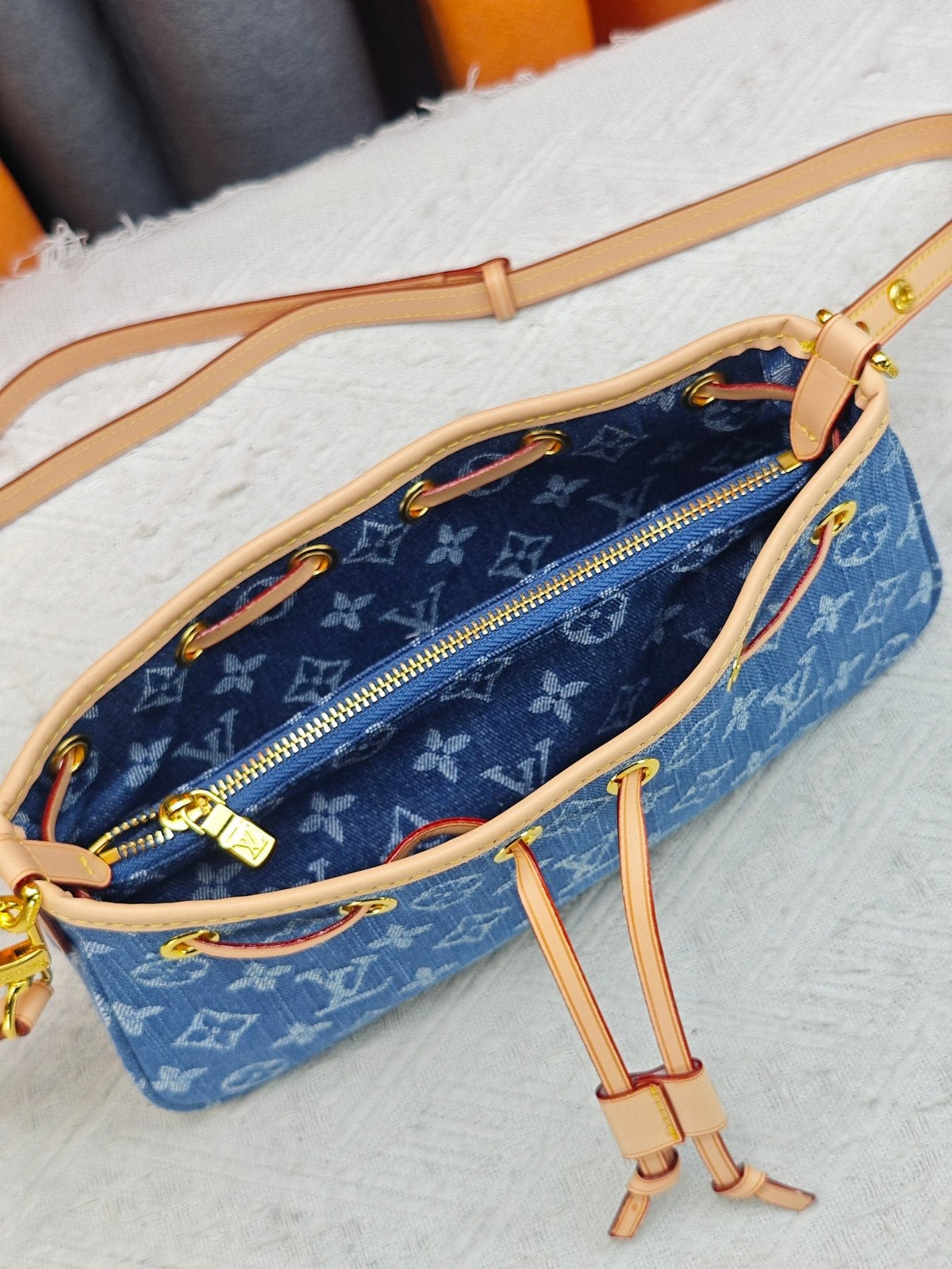 Louis Vuitton Nano Frivole Monogram Drawstring Bag — detail