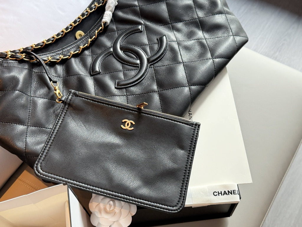 Chanel BocoBeach Diamond-Quilted Tote Bag — front