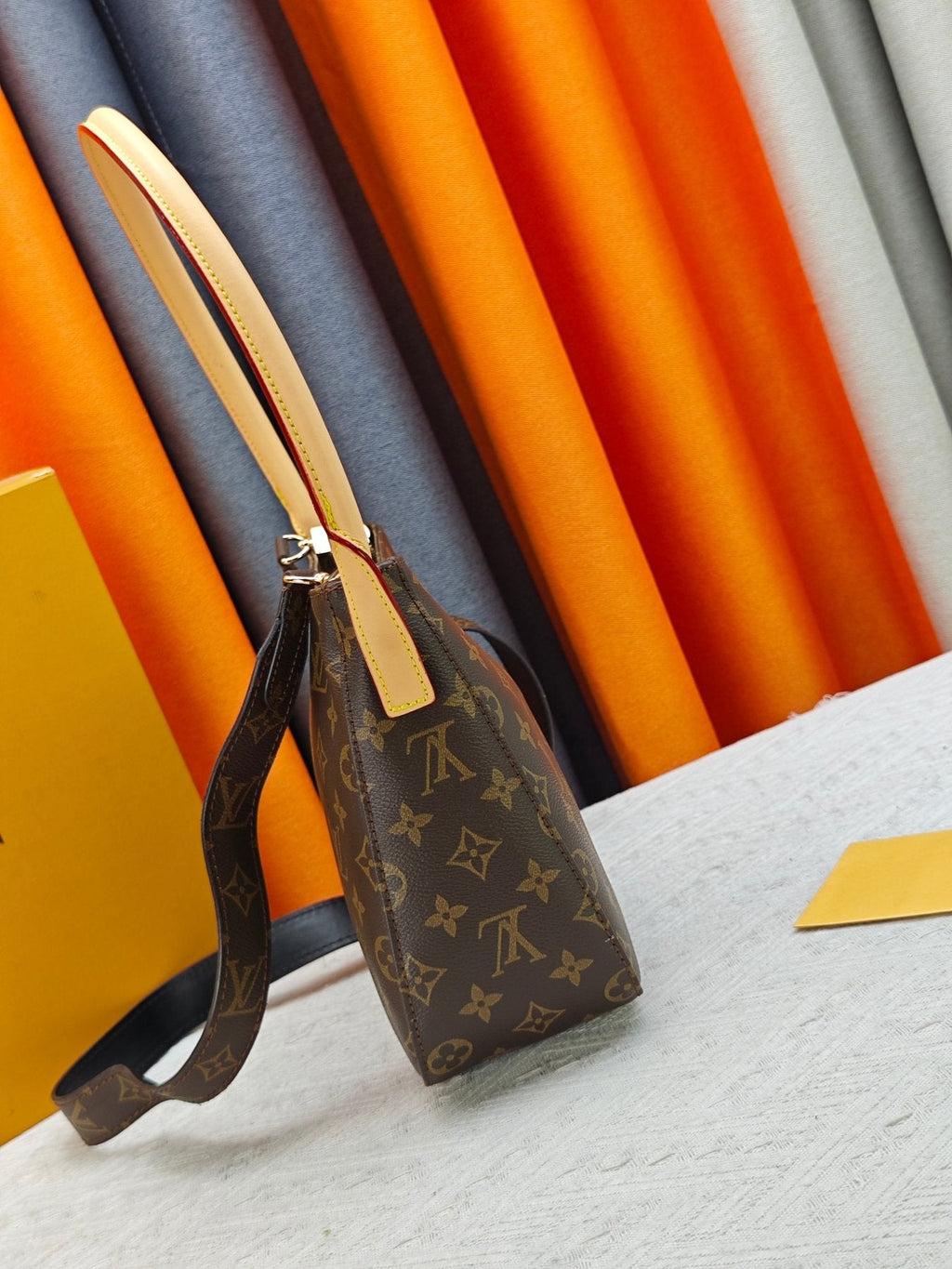 Louis Vuitton Looping Monogram Shoulder Bag — side