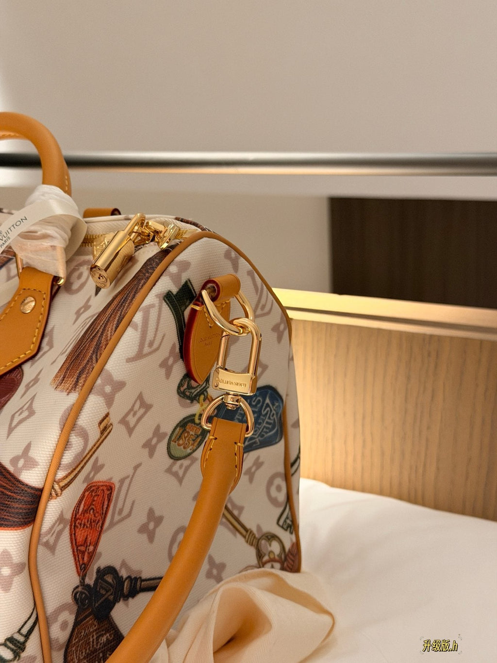 Louis Vuitton Speedy Flight Mode Printed Satchel — side