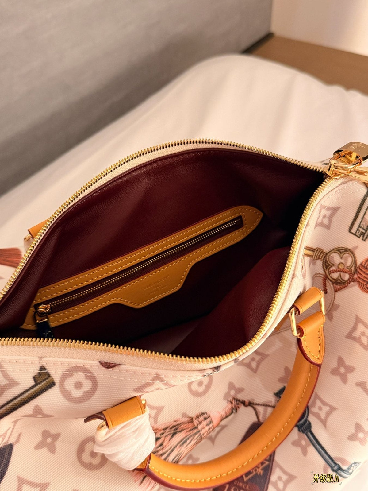 Louis Vuitton Speedy Flight Mode Printed Satchel — detail