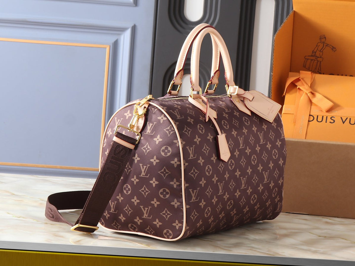Louis Vuitton Speedy Bandoulière Zip-Top Satchel — side