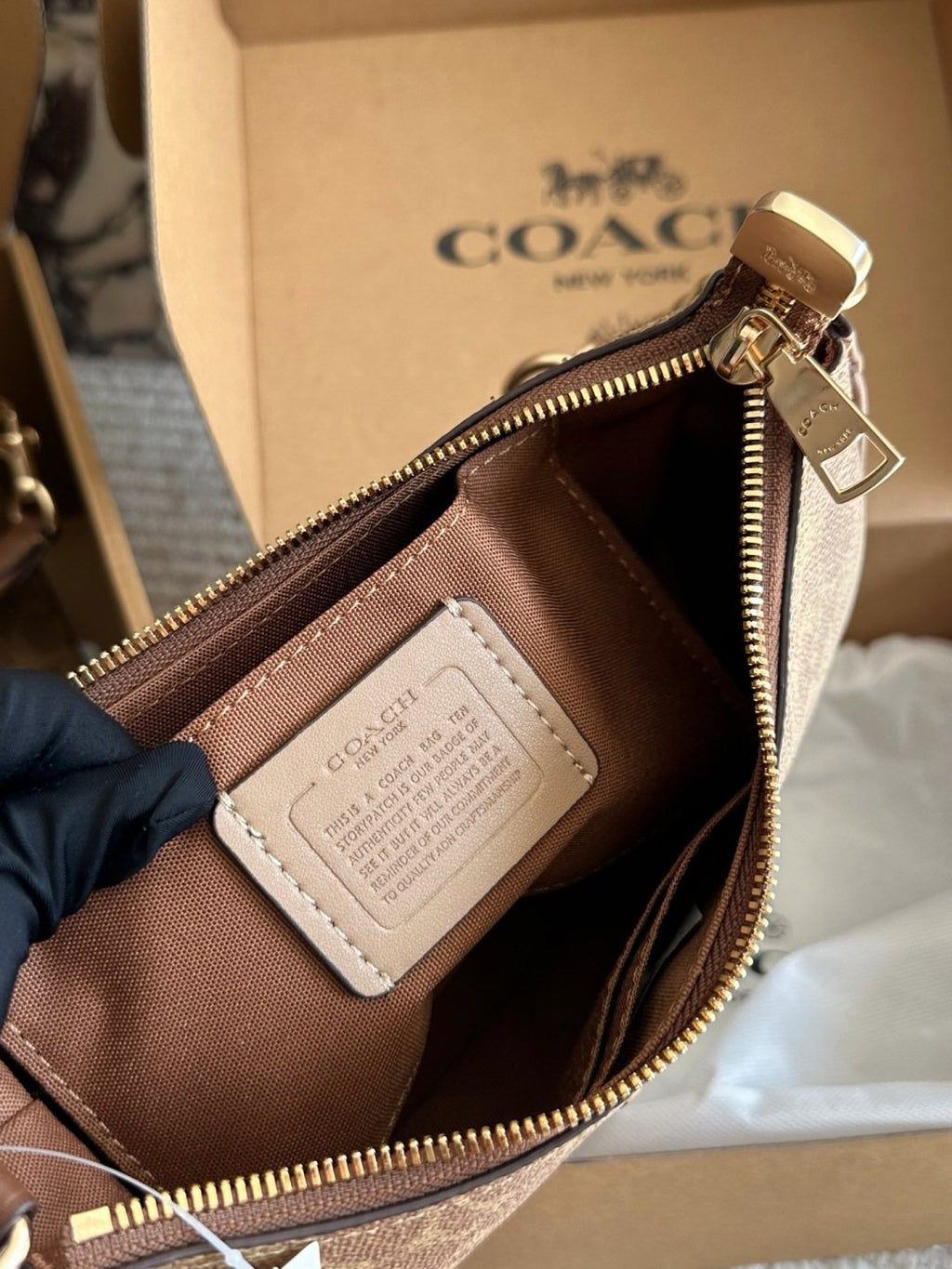 Coach Teri Monogram Shoulder Bag — detail