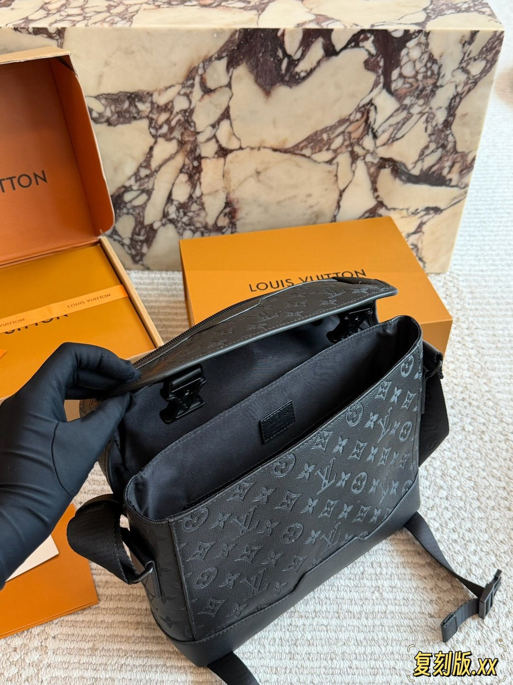 Louis Vuitton Monogram Buckle-Tab Messenger Bag — front