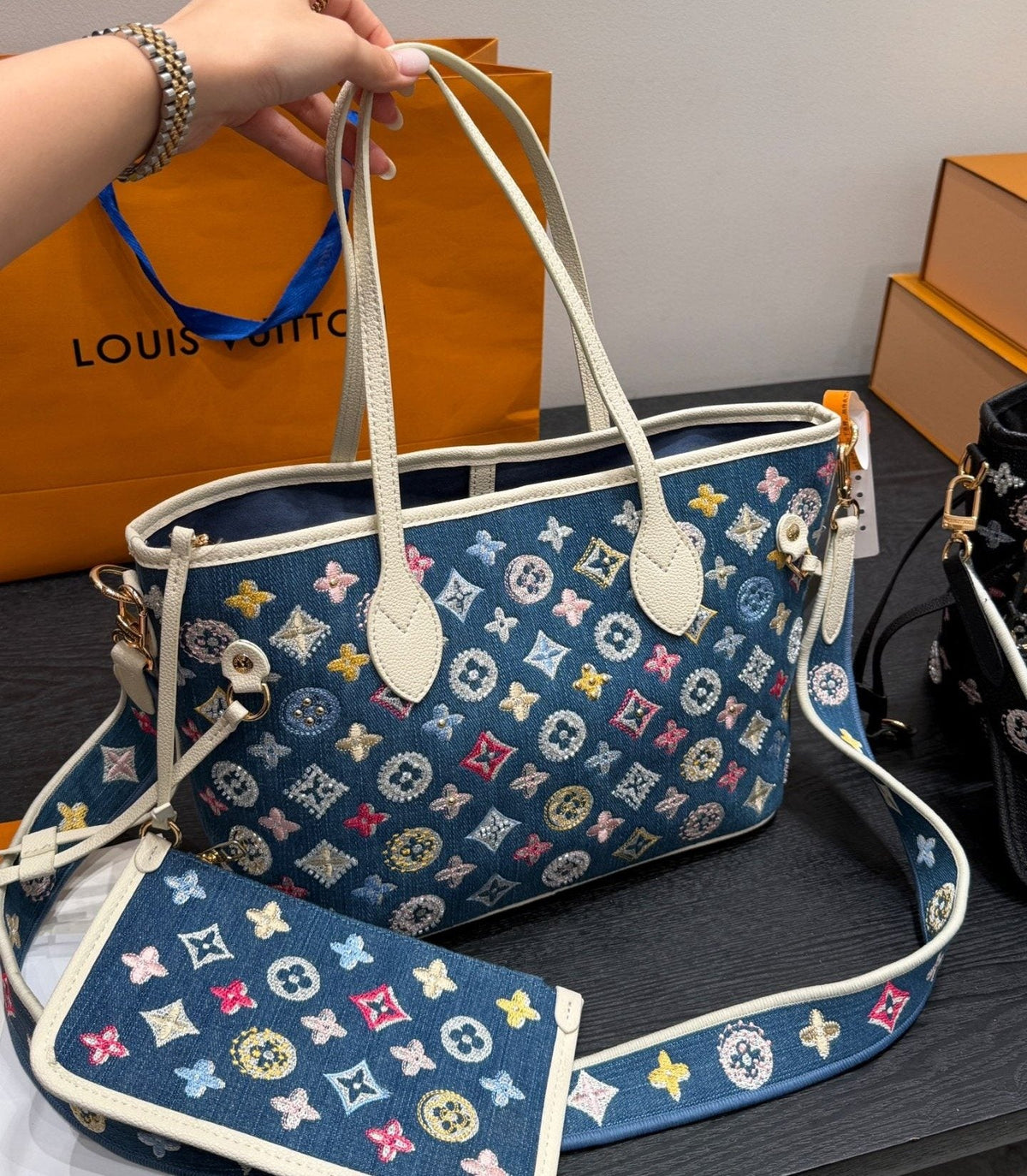 Louis Vuitton Neverfull Multicolor Monogram Tote — front