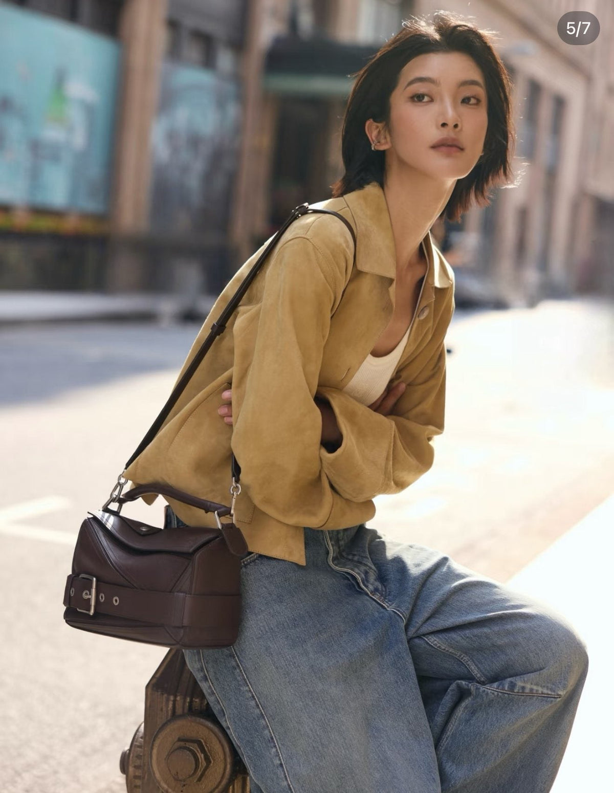 Loewe Puzzle Biker Belted Handbag — model