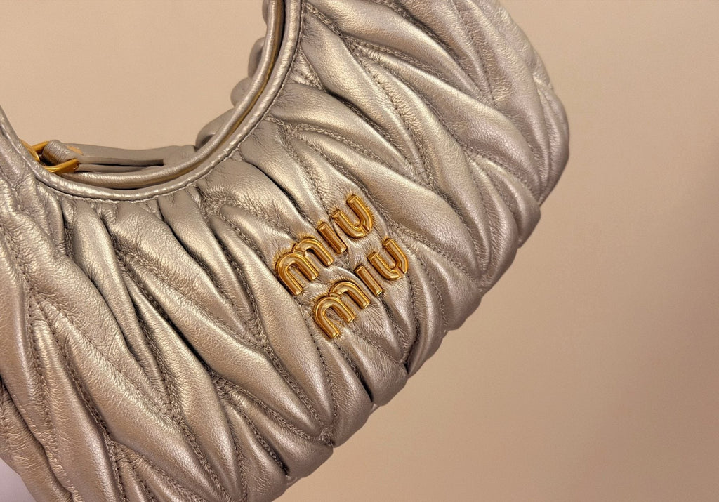 Miu Miu Wander Gathered Top Handle Bag — detail