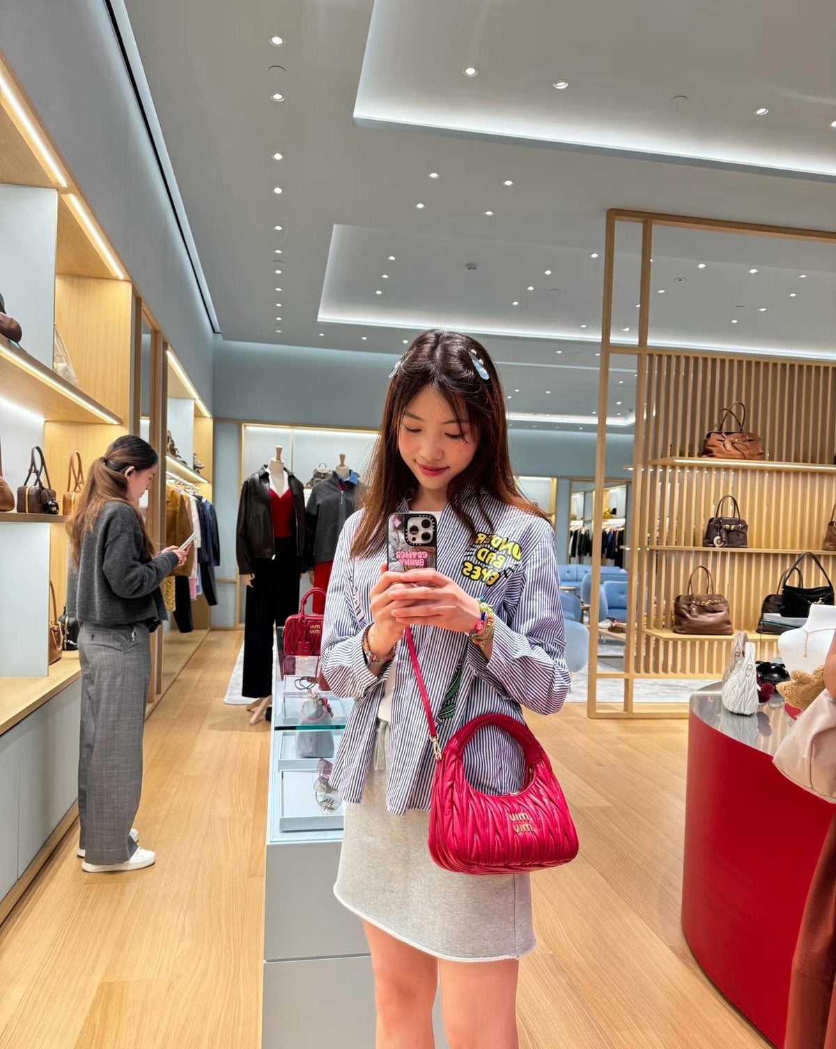 Miu Miu Wander Gathered Top Handle Bag — model