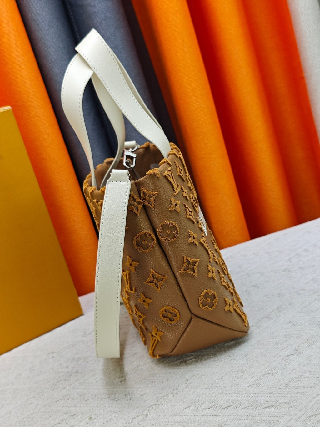 Louis Vuitton Mini Shopper Tote with Monogram Motifs — side