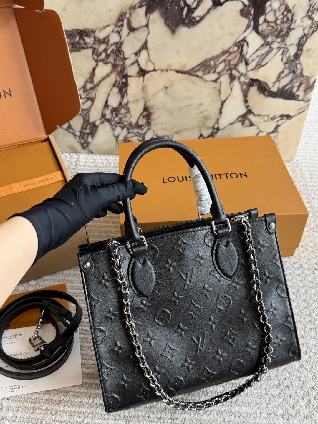 Louis Vuitton OnTheGo Chain-Detail Tote — hero