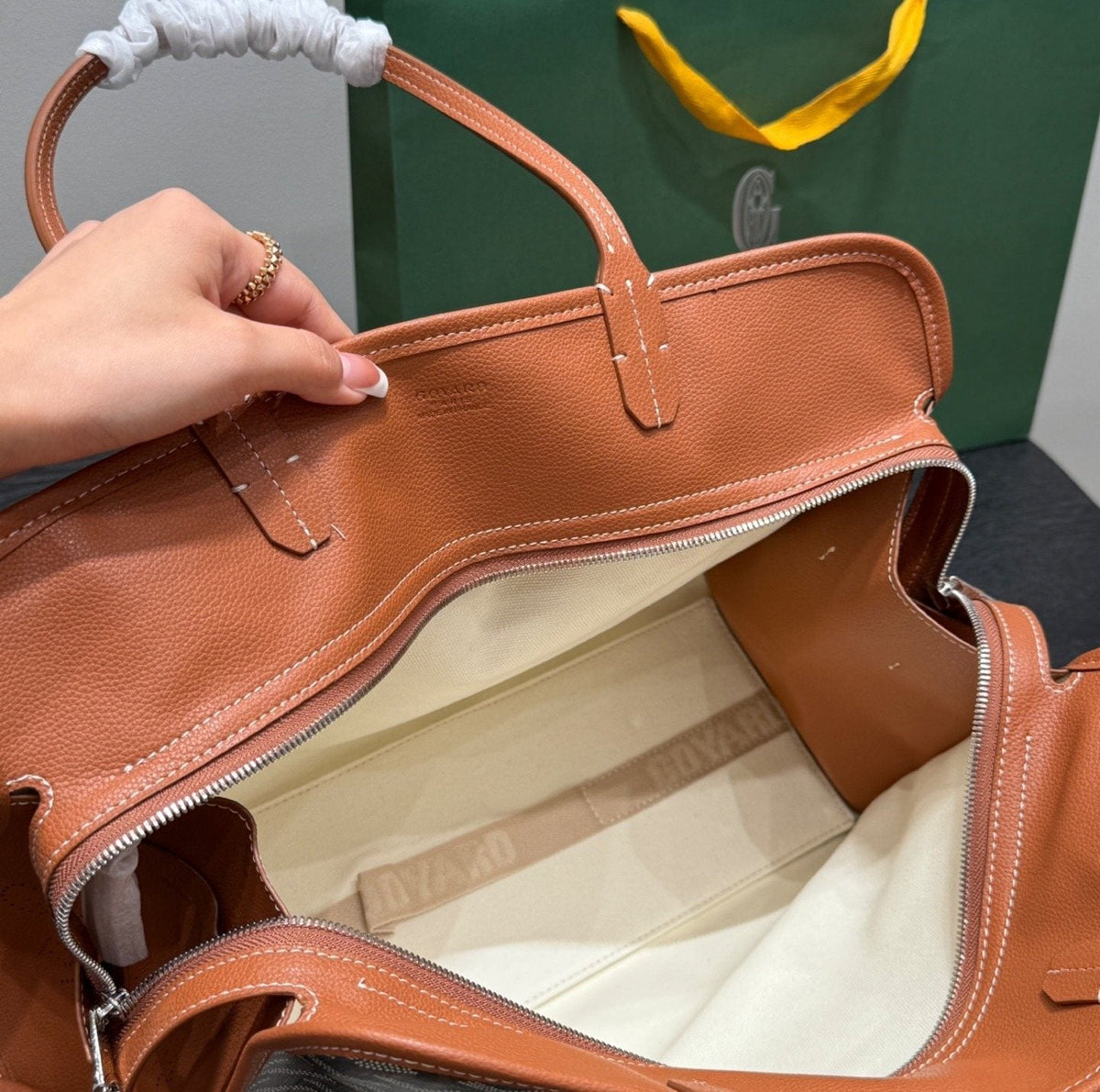 Goyard Hardy Patterned Tote Bag — detail