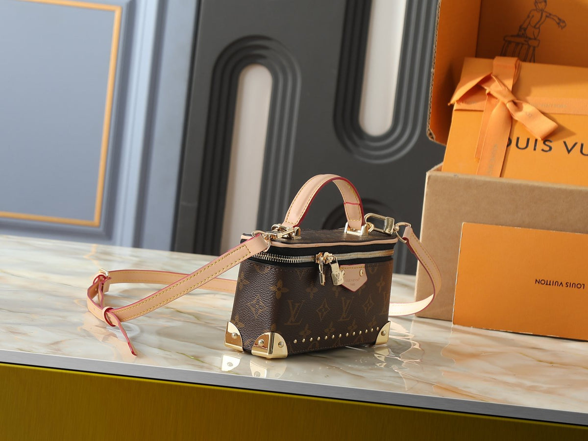 Louis Vuitton Vanity Pouch Monogram Trunk-Style Handbag — side