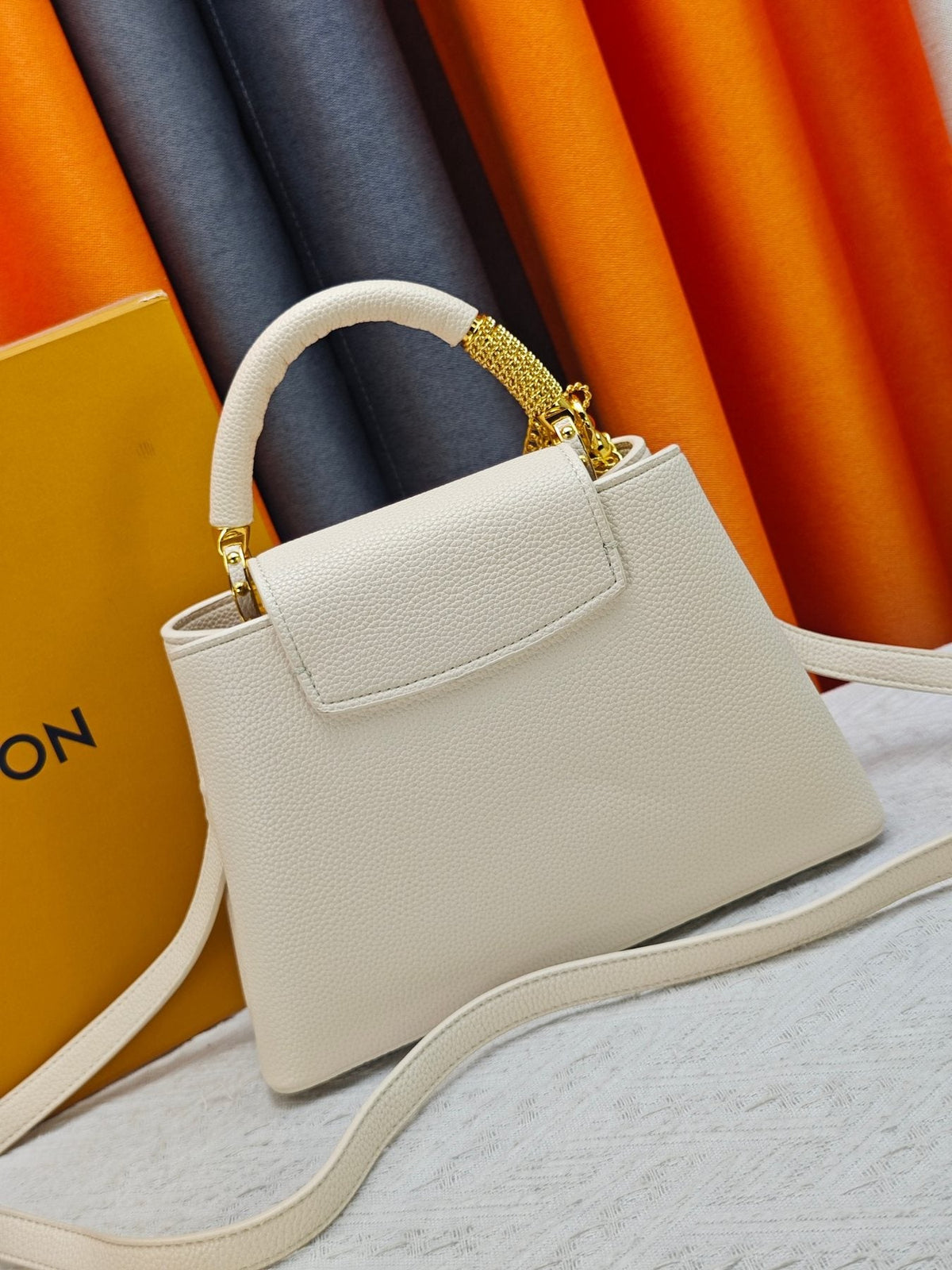 Louis Vuitton Capucines Chain Charm Top-Handle Bag — back