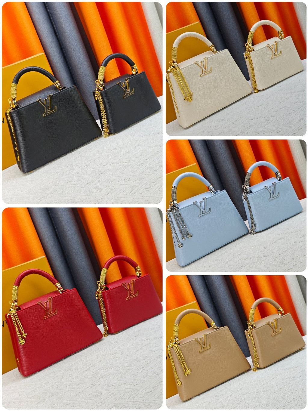 Louis Vuitton Capucines Chain Charm Top-Handle Bag — comparison