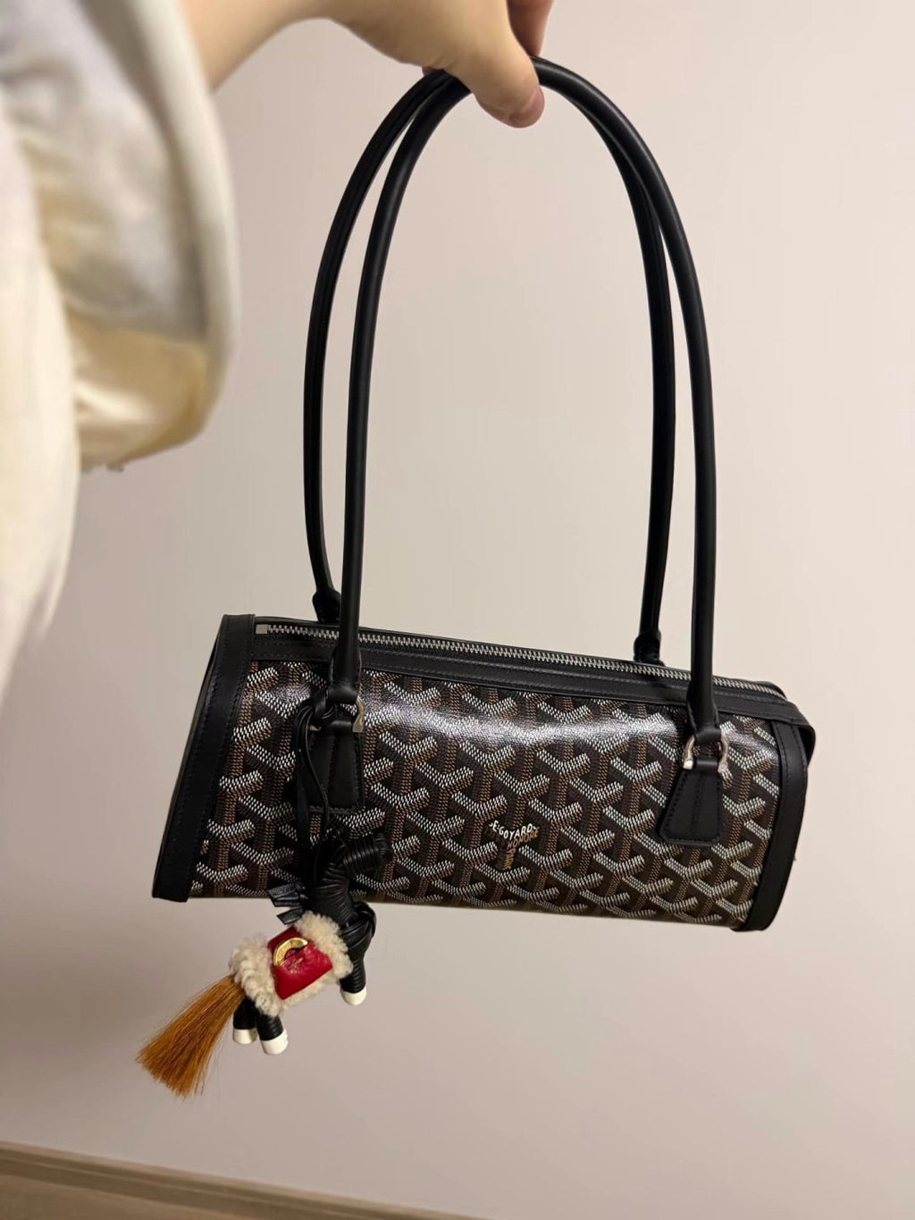 Goyard Patterned Baguette Shoulder Bag — hero