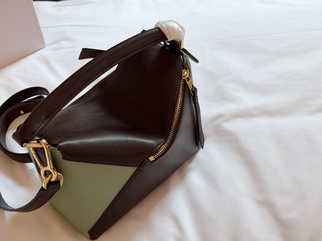 Loewe Puzzle Color-Block Top-Handle Bag — back