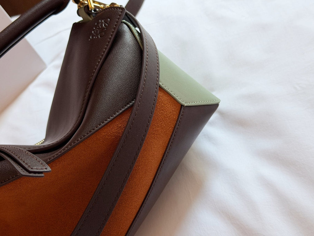Loewe Puzzle Color-Block Top-Handle Bag — side