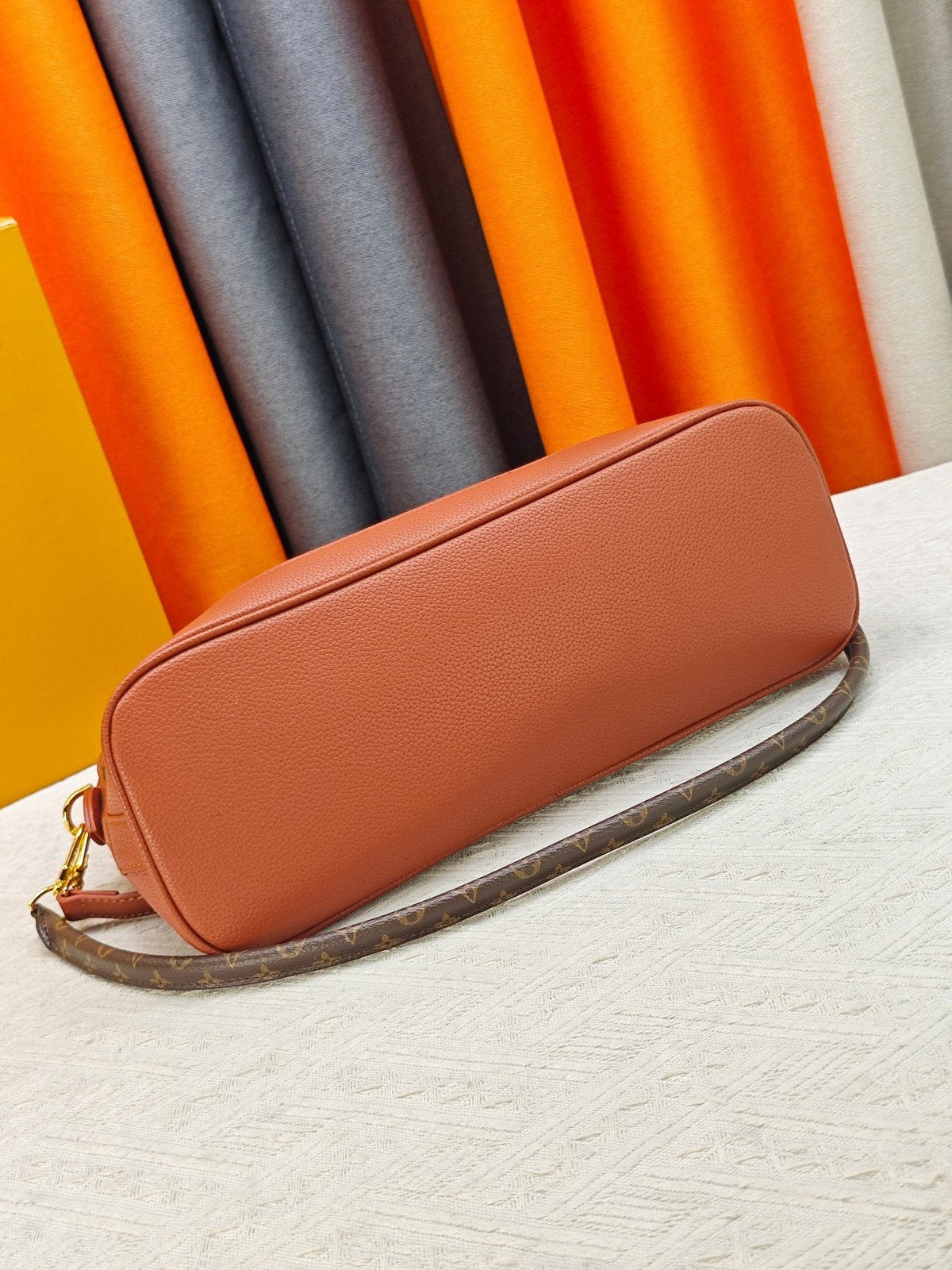 Louis Vuitton Alma Soft Cognac Top-Handle Bag — detail