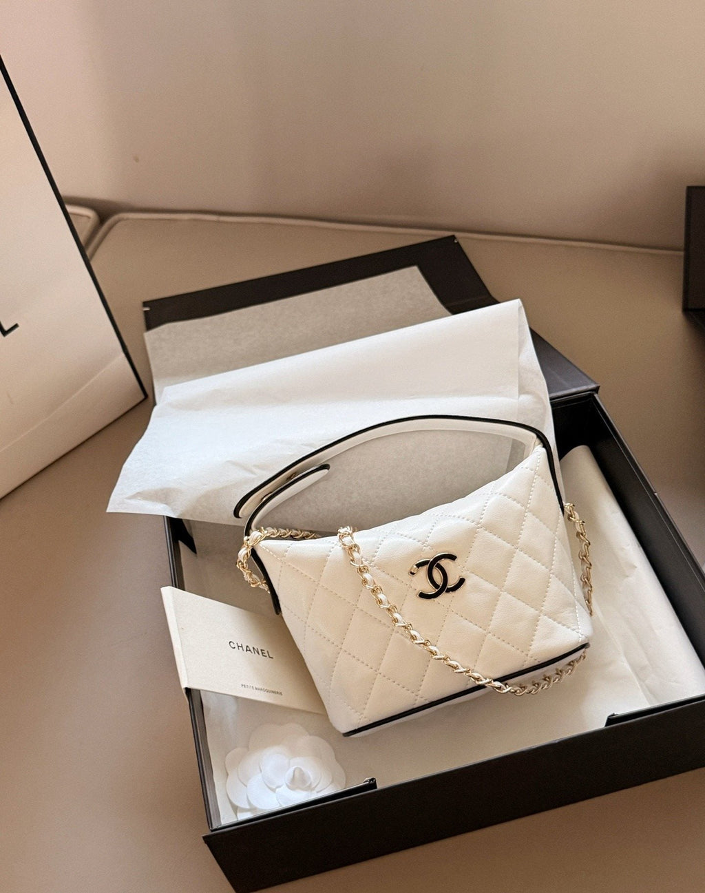 Chanel Quilted Box Top-Handle Bag — hero
