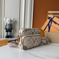 Louis Vuitton Cream Monogram Front-Pocket Messenger Bag — hero