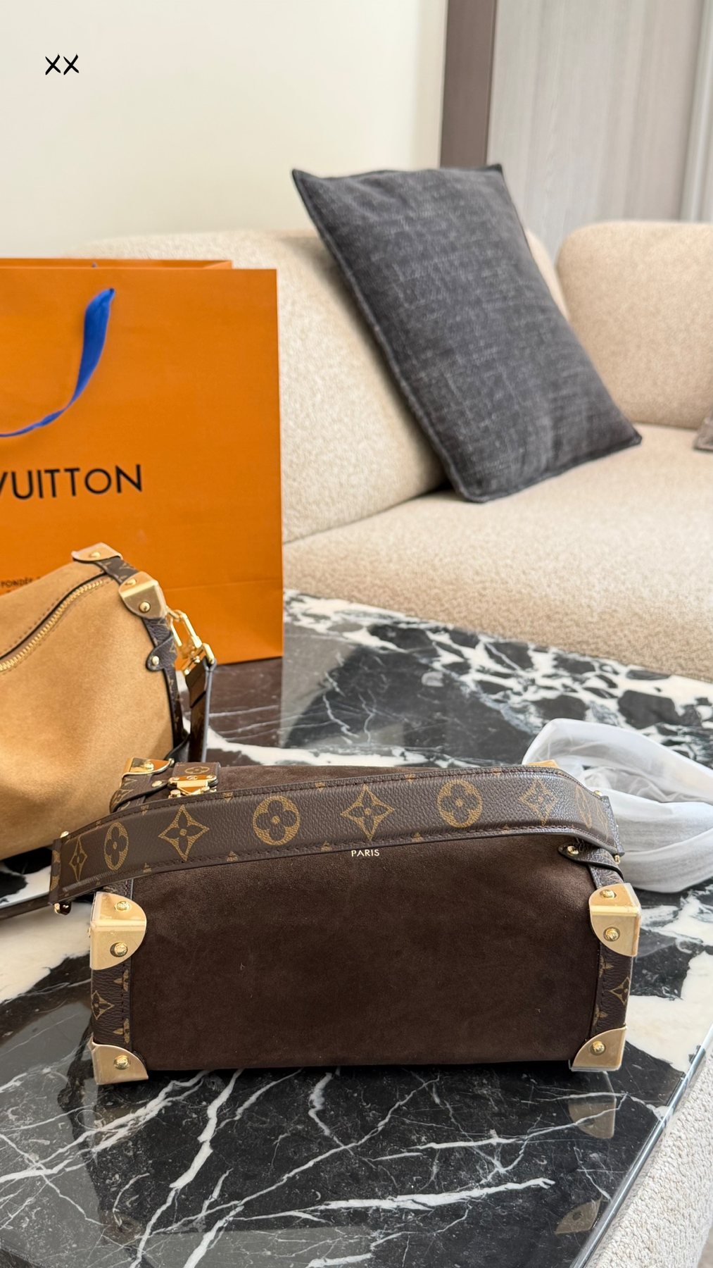 Louis Vuitton Mia Curved Shoulder Bag — back