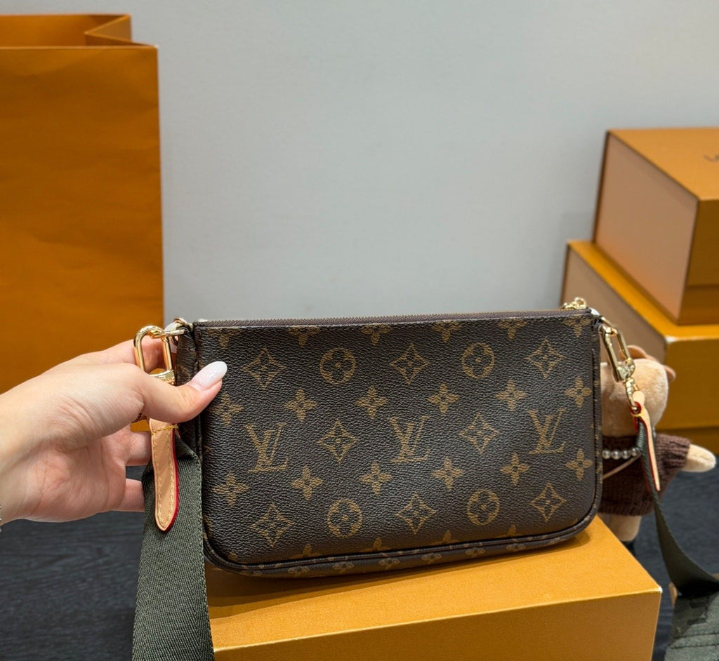 Louis Vuitton Monogram Multi-Pouch Crossbody Bag Set — model
