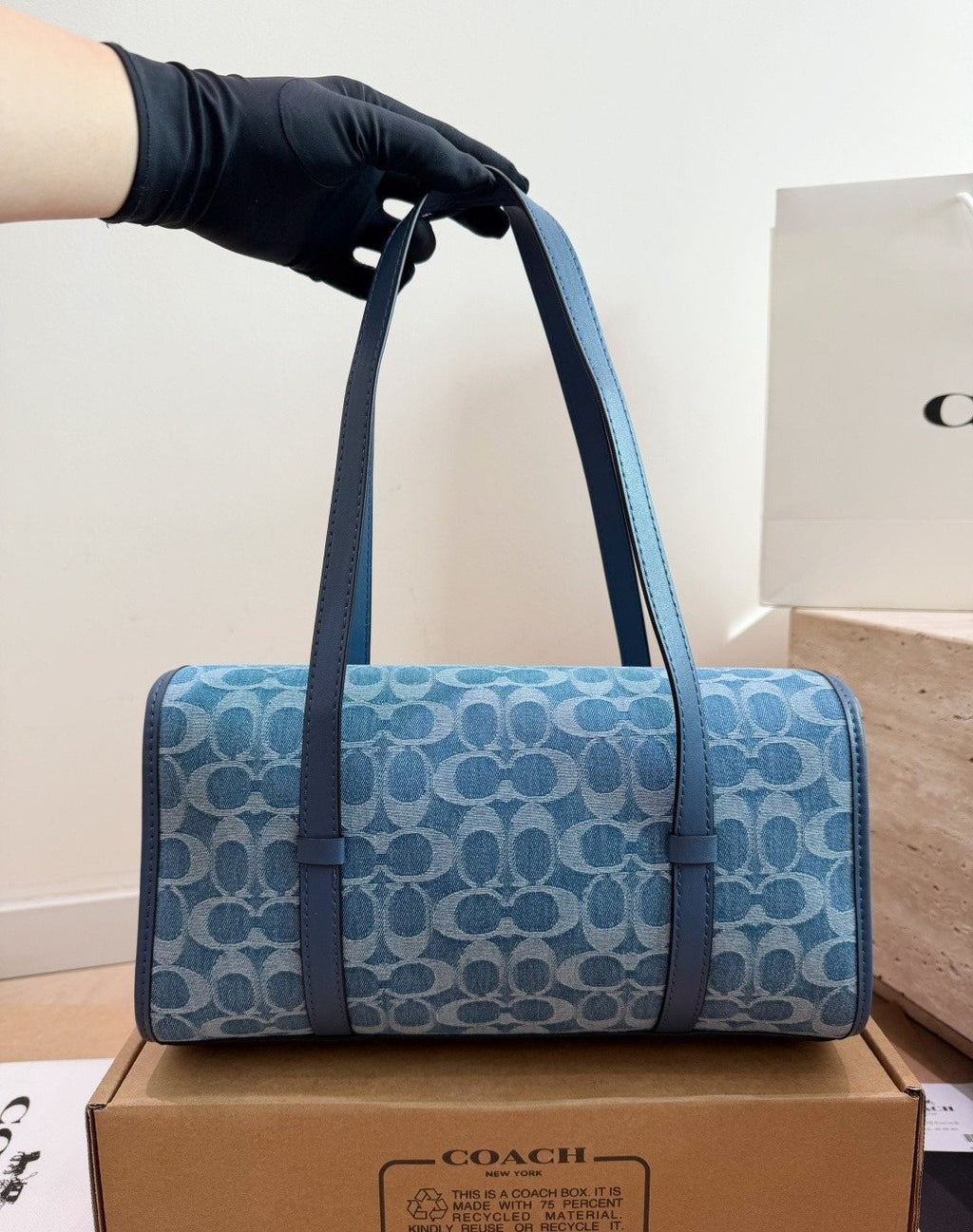Coach Bridget Rounded-Flap Baguette Shoulder Bag — back